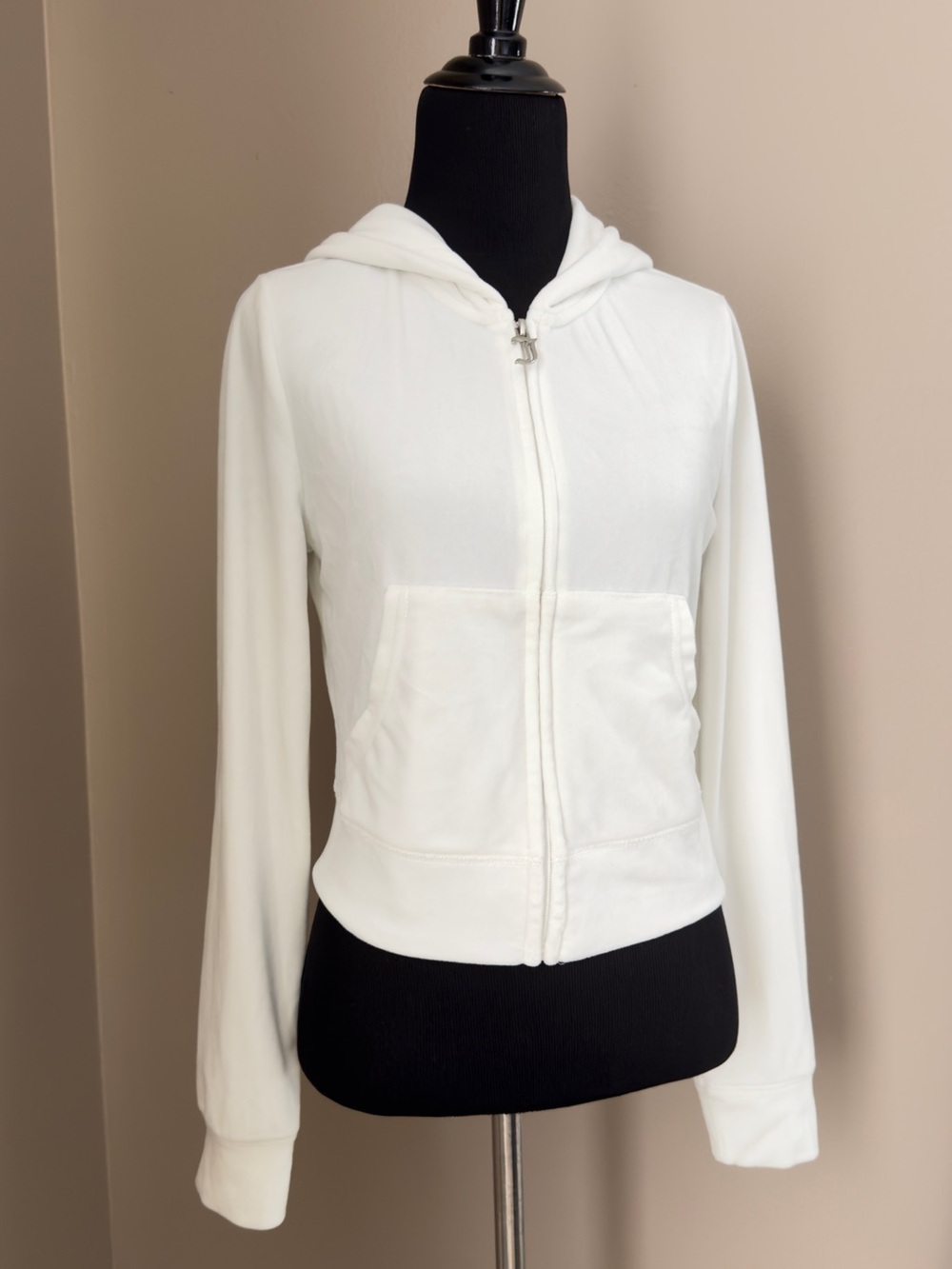 Juicy Couture Velour Full Zip Hoodie Jacket Size S Women's Y2K Style Casual S